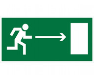 Знак безопасности BL-2010B.E03 "Напр. к эвакуационному выходу направо" a15027