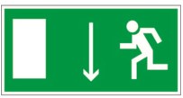 Знак безопасности BL-2010B.E12 "Напр. к эвакуационному выходу прямо (лев.)" a15036