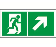 Знак безопасности BL-2010B.E37 "Напр. к эвакуационному выходу направо вверх" a18144