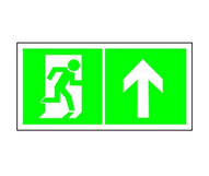 Знак безопасности BL-2010B.E38 "Напр. к эвакуационному выходу прямо" a18145