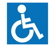 Знак безопасности BL-2020B.D02 "Символы доступ. для инвалидов всех категорий" a21349