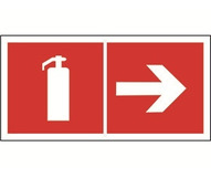 Знак безопасности BL-2915B.F33 "Указатель движения к огнетушителю направо" a18498