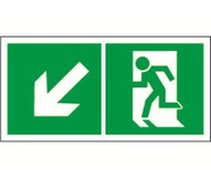 Знак безопасности BL-3015.E33 "Напр. к эвакуационному выходу налево вниз" a18185