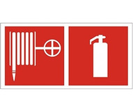 Знак безопасности BL-3015A.F35 "Пожарный кран и огнетушитель" a18418