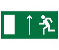 Знак безопасности NPU-3413.E12 "Напр. к эвакуационному выходу прямо (лев.)" a16523