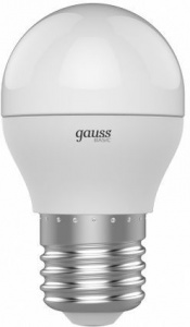 1053228 Лампа Gauss Basic Шар 7,5W 690lm 4100K E27 LED 1053228