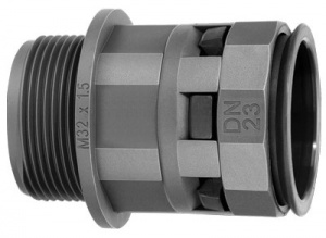 PAM48M50N | Муфта труба-коробка DN 48 мм, М50х1,5, полиамид, цвет черный