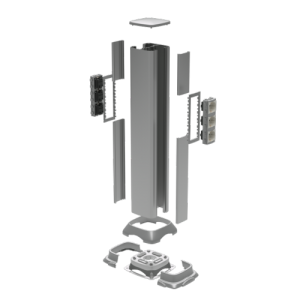9594 | Алюминиевая колонна 0,71 м, цвет темно-серебристый металлик