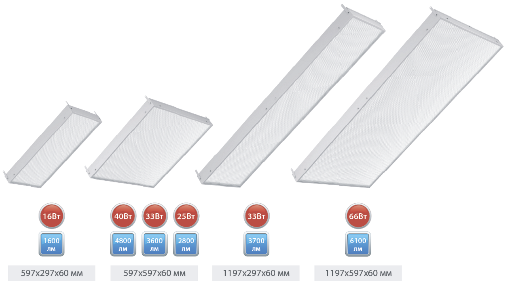 Светильник светодиодный ОФИС УНИВЕРСАЛ 33Вт LE-СВО-03-033-2131-20Х по ...
