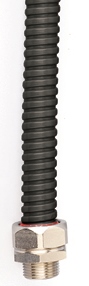 6071R-040N | Металлорукав DN 40мм в герметичной ПВХ изоляции, Dвн 40,0 мм, Dнар 46,0,25 м, цвет чёрный