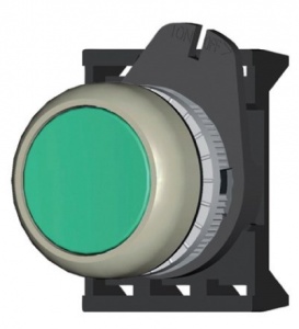 ABDTM2 | Кнопка плоская с фиксацией, зеленая