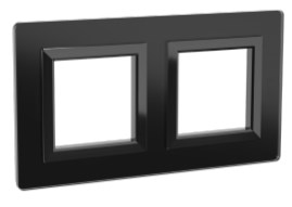 4402824 | Рамка из натурального стекла, "Avanti", черная, 4 модуля