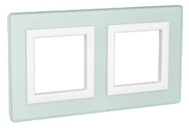 4406824 | Рамка из натурального стекла, "Avanti", светло-зеленая, 4 модуля