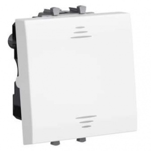 4400102 | Выключатель одноклавишный модульный, "Avanti", "Белое облако", 2 модуля