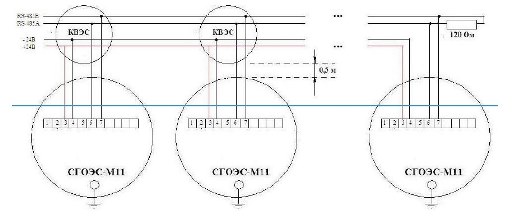 Газоанализатор СГОЭС-М11-схема подключения в шлейф.jpg