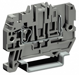 ZHVP300GR-RET | Пружинная проходная клемма со штыревым контактом. Серая. 2,5 кв. мм.