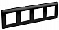75014B | Рамка на 2+2+2+2 модуля (четырехместная), черная