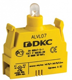 ALVL24 | Контактный блок с клеммными зажимами под винт со светодиодом на 24В