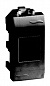 77644N | Телефонная розетка RJ-11 (разъем AMP), черная, 1мод.