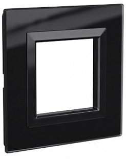 4402822 | Рамка из натурального стекла, "Avanti", черная, 2 модуля