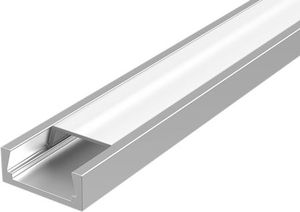 Алюминиевый профиль для LED ленты с рассеивателем опал накладной 2000х24х11 мм (максимальная ширина ленты 10 мм) V4-R0-70.0001.KIT-0201